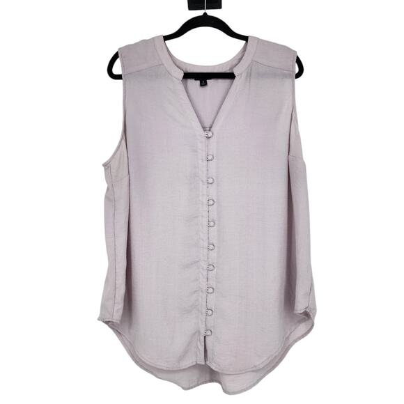 Torrid Lavender Sleeveless Button-Front Blouse Size 2 Polyester Lightweight - Picture 1 of 4